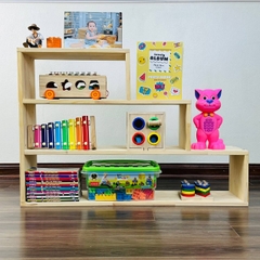 Kệ 3 Tầng Montessori Đựng Đồ Chơi Cho Bé Trang Trí Decor Phòng Cho Trẻ Kệ Gỗ Đa Năng