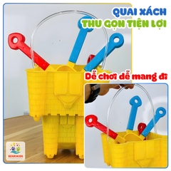 Đồ Chơi Xúc Cát Đi Biển Lâu Đài Cổ Tích Kèm Các Khuôn Tạo Hình Cát Cho Bé Vui Chơi Ngoài Bãi Biển Trong Dịp Hè Đến