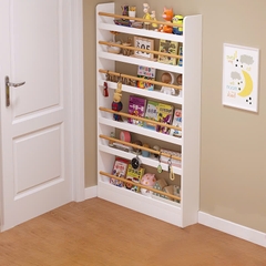 Kệ Sách Treo Tường Sau Cánh Cửa Không Cần Khoan 5 Ngăn Bằng Gỗ , Giá Sách Treo Tường Decor Phòng