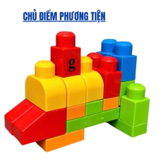Bộ Xếp Hình Thông Minh Bằng Nhựa 40 Chi Tiết To Kèm Hợp Đựng Cho Bé Vừa Chơi Lắp Ghép Vừa Học Ghép Vần Chữ Cái Tiếng Việt