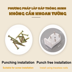 Kệ Sách Treo Tường Không Cần Khoan Sau Cửa 4 Ngăn Bằng Gỗ Phù Hợp Phòng Có Diện Tích Hẹp