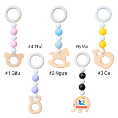 Đồ Chơi Lục Lạc Treo Nôi Gỗ Sồi Cho Trẻ Sơ Sinh Phát Triển Đa Giác Quan, Đồ Chơi Xúc Xắc Cho Bé Từ 0-12 Tháng Tuổi