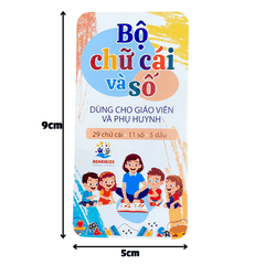 Thẻ Học Thông Minh, Trọn Bộ 42 Thẻ Chữ Cái và Số Cho Bé Tập Học Tiếng Việt và Nhận Biết Số Đếm Trong Toán Học