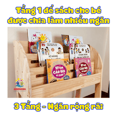 Kệ Sách Montessori Đa Năng Đựng Đồ Chơi Đựng Sách Decor Trang Trí Phòng Cho Bé