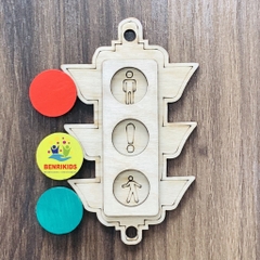 Đèn Giao Thông - Phụ Kiện Làm Bảng Bận Rộn Busy Board Cho Bé