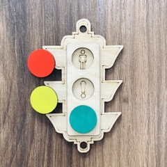 Đèn Giao Thông - Phụ Kiện Làm Bảng Bận Rộn Busy Board Cho Bé