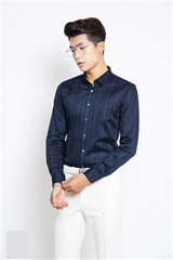 Sơ mi dài tay xanh navy lịch lãm
