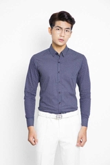 Sơ mi dài tay xanh navy lịch lãm