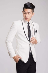 Vest xanh vạt cổ vuông bóng