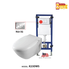 TOILET TREO TƯỜNG CARANO MODEL K23DWS