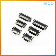 Đầu DB đực cái chân hàn cong DB9, DB15, DB25, DB37
