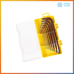 Bộ mở lục giác 9 chi tiết HRC62 hàng loại tốt