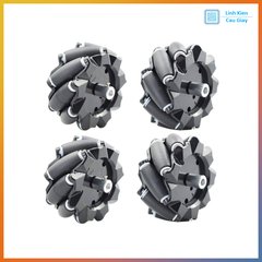 Bánh Xe Mecanum Đa Hướng 100mm (Gồm 4 bánh, không kèm chốt đồng)