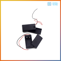 Hộp đế pin 9V có nắp và công tắc