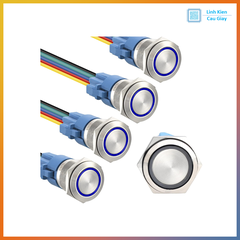 Nút nhấn kim loại 16mm có đèn nhấn giữ