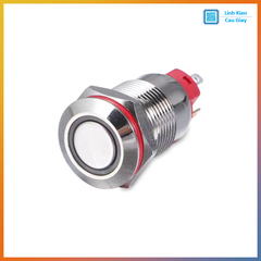 Nút nhấn kim loại 12mm có đèn 12V