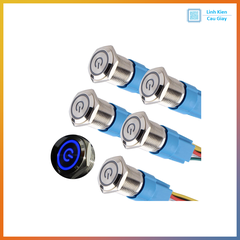 Nút nhấn kim loại 16mm có đèn Power Nhấn giữ