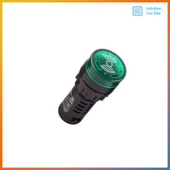 Đèn báo có còi phi 16mm AD16-22SM Xanh Lá