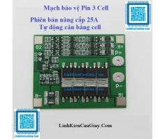 Mạch sạc cân bằng và bảo vệ pin 3Cell 18650 25A