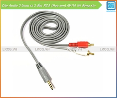 Dây Audio 3.5mm ra 2 đầu RCA (Hoa sen) AV116 lõi đồng xịn