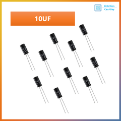 Linh kiện Tụ hóa 10uF 10V / 16V / 25V / 35V / 50V (SL 10 c)