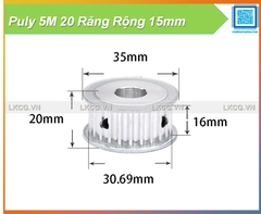 Puly 5M 20 Răng Rộng 15mm