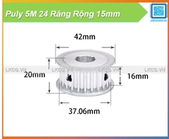 Puly 5M 24 Răng Rộng 15mm