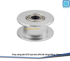 Puly căng đai GT2 loại trơn (Phi 20 răng) Rộng 10mm Trục 5mm