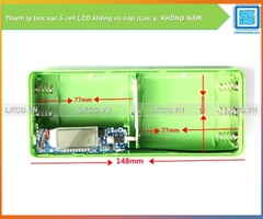 Thanh lý box sạc 5 cell LCD không có nắp (Lưu ý: KHÔNG NẮP)