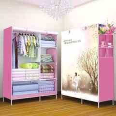 Tủ quần áo cho bé gái màu hồng