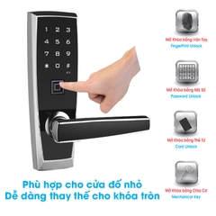 Khóa Vân Tay Đức Cho Cửa Đố Nhỏ M116E98F Trắng NEWNEO