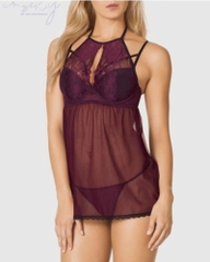LASENZA LINGERIE LACE HALTER BABYDOLL