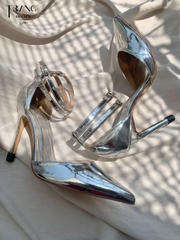 GIÀY CAO GÓT MŨI NHỌN QUEEN 2.0 BẠC