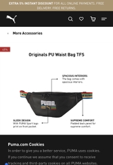 Túi đeo chéo Puma The Unity Collection Originals TFS Waist Bag HL1587