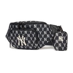 Túi đeo chéo MLB NY MONOGRAM WAIST BAG BLACK B438 HL1580