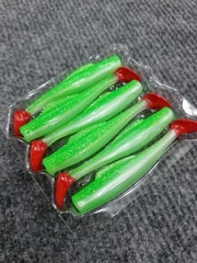 Mồi mềm T84 đuôi chân vịt màu đỏ