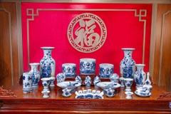 Bộ đồ thờ Gấm Long Vân