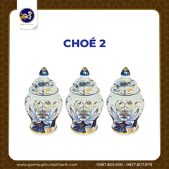 Bộ đồ thờ Bạch Ngọc Liên Hoa Vàng Kim
