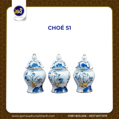 BỘ ĐỒ THỜ SEN CHÀM VÀNG KIM