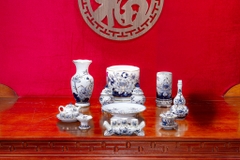 Bộ đồ thờ Bạch Ngọc Vàng Kim