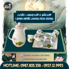 BỘ BÌNH NƯỚC SEN ĐỎ 1500ML