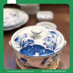 BỘ BÁT ĐĨA SEN CHÀM