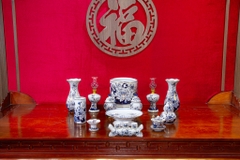 Bộ đồ thờ Bạch Ngọc Vàng Kim