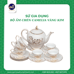 Bộ ấm chén Camelia Vàng Kim