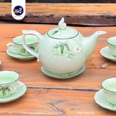 BỘ TRÀ MEN NGỌC HOA BƯỞI