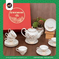 Bộ ấm chén Camelia Vàng Kim