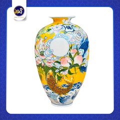 BÌNH VÒ CÁ VŨ MÔN MEN VÀNG