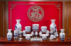 Bộ đồ thờ Bạch Ngọc Vàng Kim