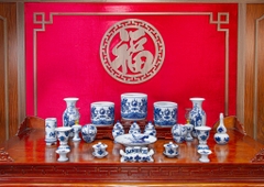 Bộ đồ thờ Gấm Long Vân