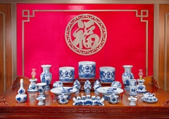 Bộ đồ thờ Gấm Long Vân